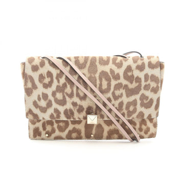 Valentino Leopard Shoulder Bag Leather