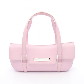Bvlgari Shoulder Hand Bag Leather Pink