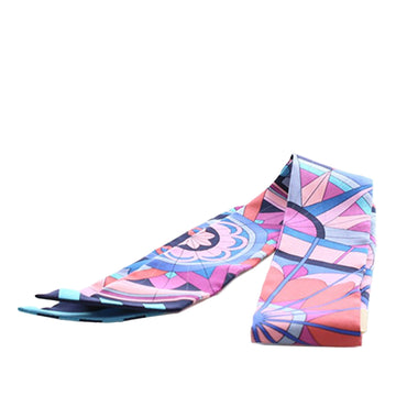 Hermès Rose De Compas Silk Twilly Scarf