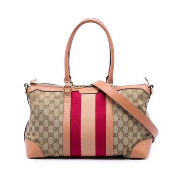Gucci Gg Canvas Web Satchel Pre-Loved