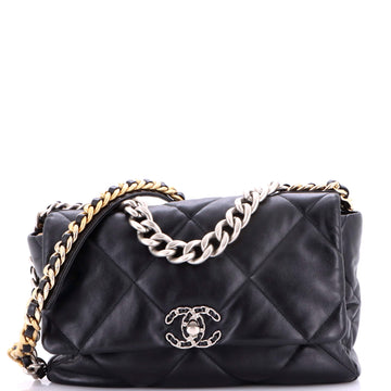 Chanel 19 Flap Bag Quilted Shiny