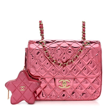 Chanel Mirror Calfskin Metallic Quilted