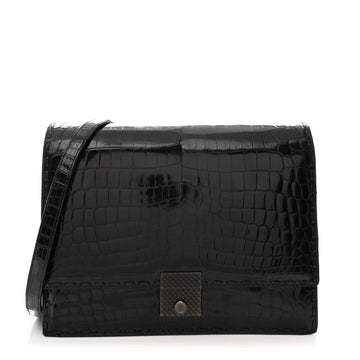 Bottega Veneta Crocodile Accordion Flap