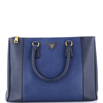 Prada Bicolor Double Zip Lux Tote