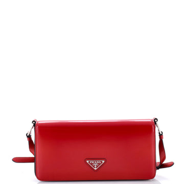 Prada Femme Flap Shoulder Bag Spazzolato