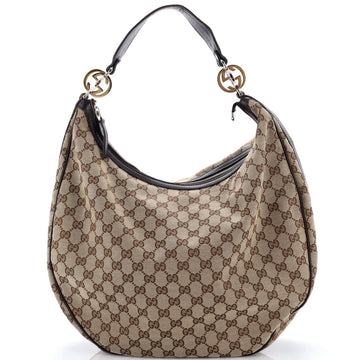 Gucci Twins Hobo Gg Canvas Large