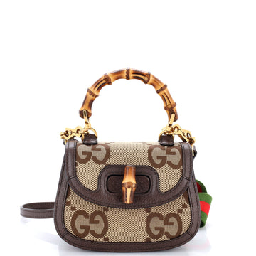 Gucci Bamboo Top Handle Bag Jumbo Gg