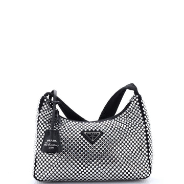 Prada Re-Edition Hobo Crystal