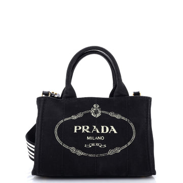 Prada Canapa Convertible Tote Canvas