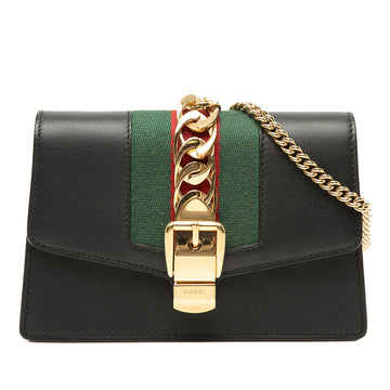 Gucci Super Mini Calfskin Web Sylvie