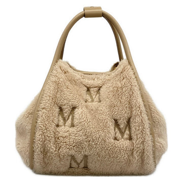 Max Mara Beige Chemical Fiber Leather