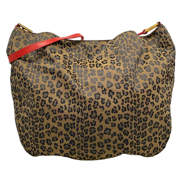 Fendi Khaki Black Red Nylon Jacquard