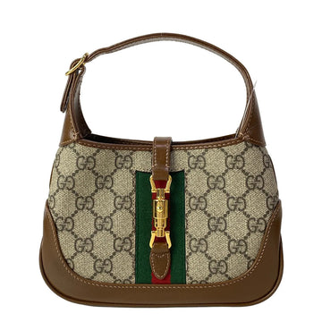 Gucci Jackie Beige Dark Brown Multi Pvc