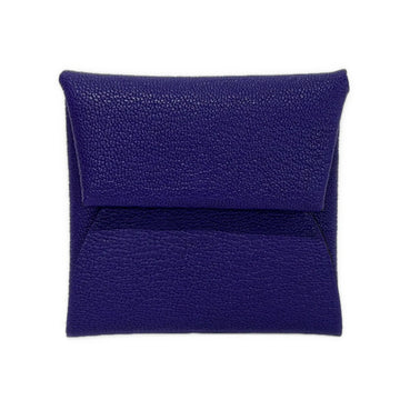 Hermes Bastia Purple Chevre G Coin Case