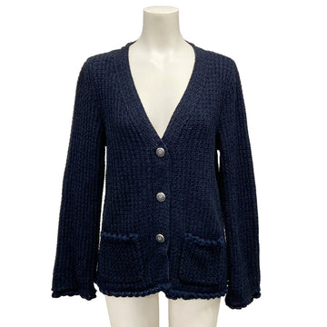 Chanel Navy Black [Outer Fabric] Cotton