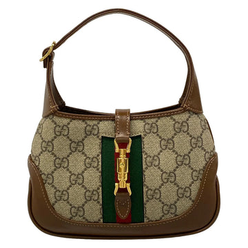 Gucci Jackie Beige Dark Brown Cg Supreme