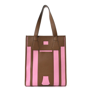 Hermes Canvas Calfskin Petit H Bell Tote