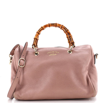 Gucci Bamboo Shopper Boston Bag Leather