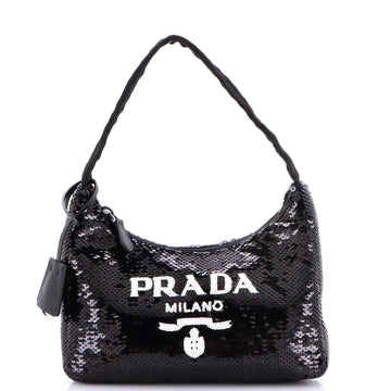Prada Re-Edition Hobo Sequins Mini