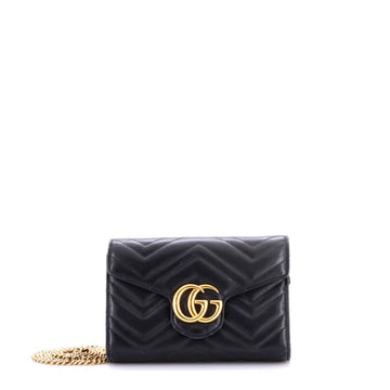 Gucci Gg Marmont Chain Wallet Matelasse