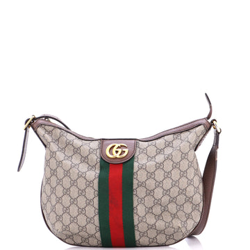 Gucci Ophidia Half Moon Hobo Gg Coated