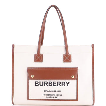 Burberry Freya Shopping Tote Canvas With