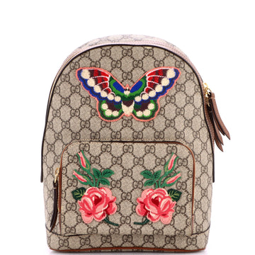Gucci Zip Pocket Backpack Embroidered Gg