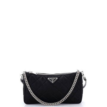 Prada Chain Zip Shoulder Bag Quilted