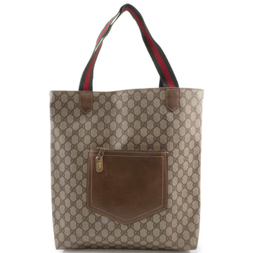 Gucci Vintage Web Strap Tote Gg Coated