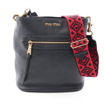 Miu Madras Shoulder Bag Leather