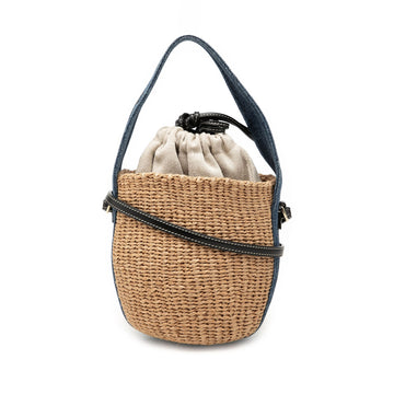 Chloé Small Raffia Woody Basket Bucket