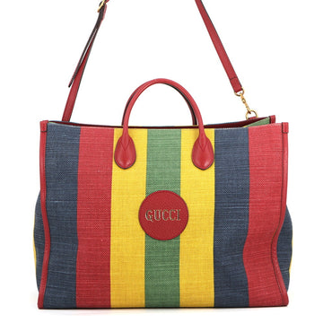 Gucci Baiadera Tote Striped Canvas
