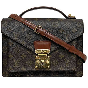 Louis Vuitton Monceau Handbag Canvas