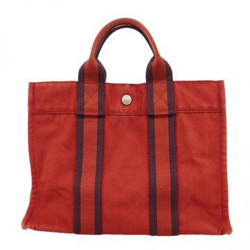 Hermes Sac Harnais Tote Toile And