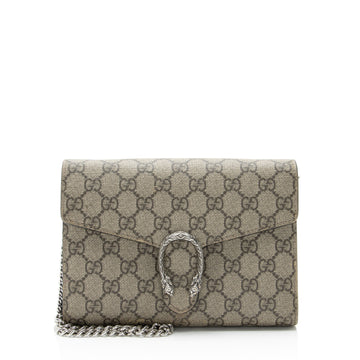 Gucci Dionysus Chain Wallet Gg Coated