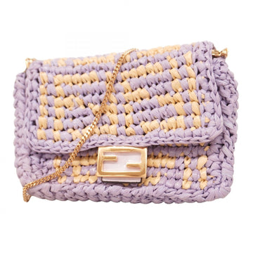 Fendi Baguette Nm Bag Woven Raffia