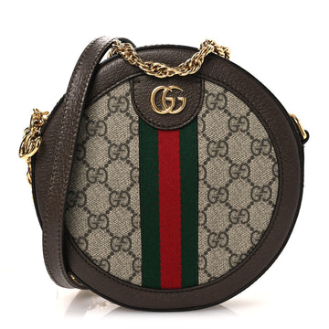 Gucci Gg Supreme Web Mini Ophidia Round