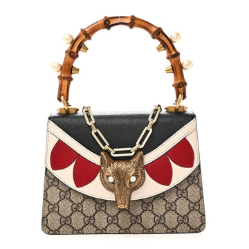 Gucci Gg Supreme Goatskin Pearl Mini Fox
