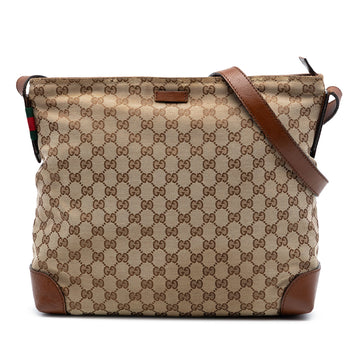 Gucci Web Loop Shoulder Bag Gg Canvas