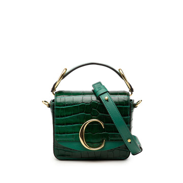 Chloé Mini Croc Embossed Calfskin C