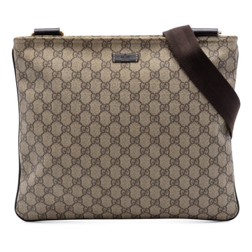 Gucci Zip Top Messenger Bag Gg Coated