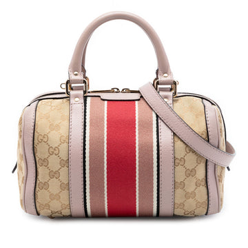 Gucci Vintage Web Boston Bag Gg Canvas