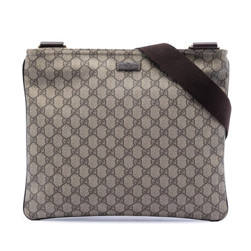 Gucci Zip Top Messenger Bag Gg Coated