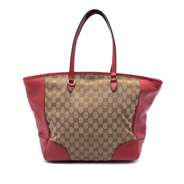 Gucci Bree Tote Gg Canvas With Leather