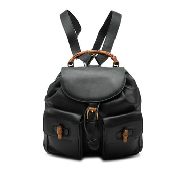 Gucci Vintage Bamboo Backpack Leather