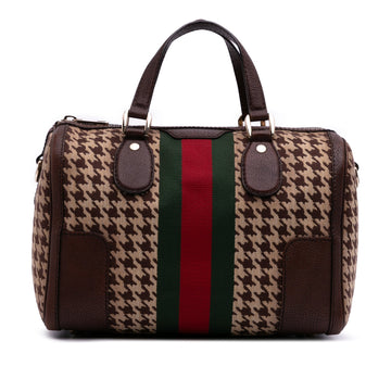 Gucci Seventies Web Tote Houndstooth