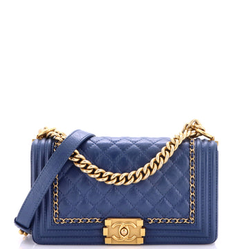 Chanel Jacket Boy Flap Bag Quilted Aged