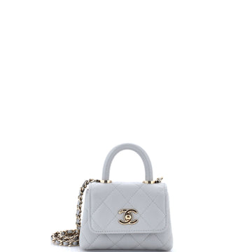 Chanel Coco Top Handle Clutch With Chain
