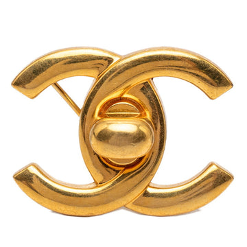Chanel Cc Logo Turnlock Brooch Metal