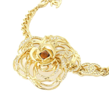 Chanel Choker Necklace Metal Brown And